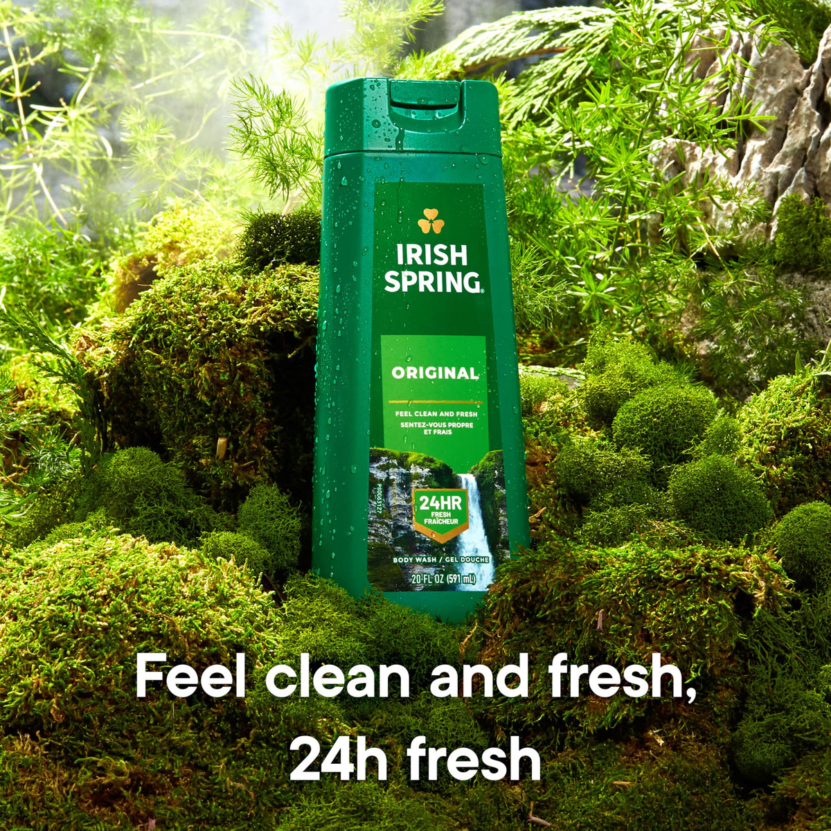 Irish Spring Original Moisturizing Body Wash for Men, 24-Hour Fresh, Face and Body Wash, Men’s Body Wash, Biodegradable Ingredients, Paraben Free, Cool Fresh Scent, 20 fl oz Bottle (2 Pack) Irish Spring