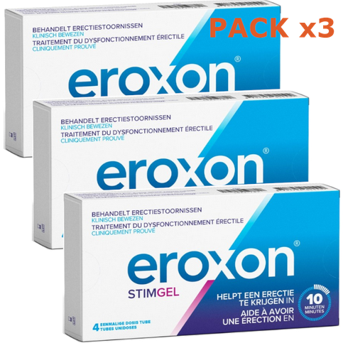 PACK of 3 boxes Eroxon Stimgel 4 single doses Eroxon buy australia supplements