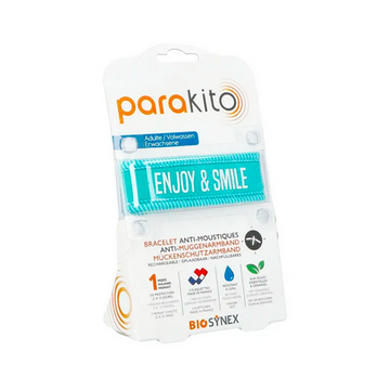 Parakito turquoise "Enjoy & smile" rechargeable mosquito repellent bracelet PARAKITO buy australia supplements