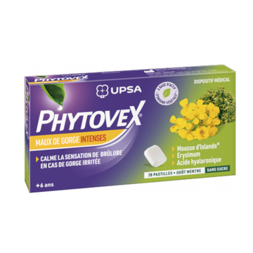 Phytovex intense sore throats - 20 sugar-free lozenges - UPSA UPSA buy australia supplements