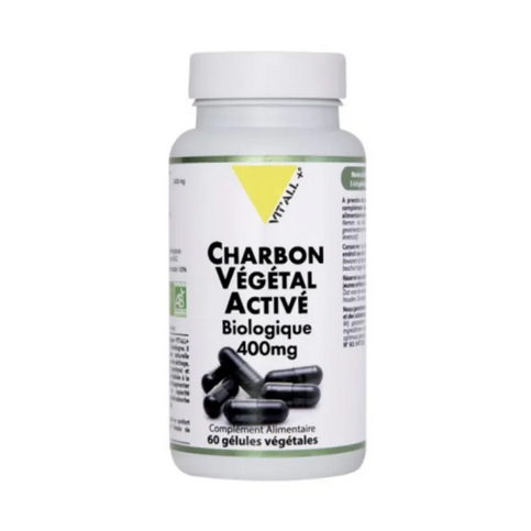 Charbon végétal activé BIO 400 mg 60 gélules végétales VIT'ALL+ VIT'ALL+ buy australia supplements
