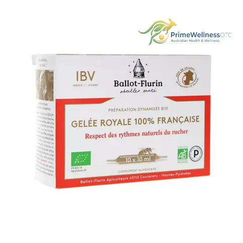 Gelée royale française BIO dynamisée 10 ampoules BALLOT FLURIN TrustMedUSA buy australia supplements