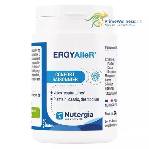 ERGYALLER' seasonal respiratory comfort NUTERGIA Nutergia buy australia supplements