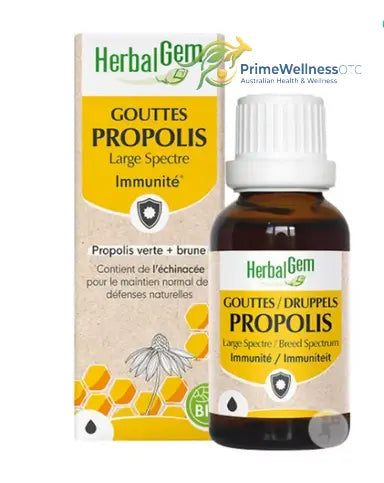 Propolis BIO Large spectre Flacon gouttes Gorge 15 ml HERBALGEM HERBALGEM buy australia supplements