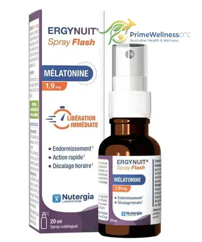 NUTERGIA - ERGYNUIT Spray Flash: Fast-Acting Melatonin Sleep Aid Spray 20ml Nutergia buy australia supplements
