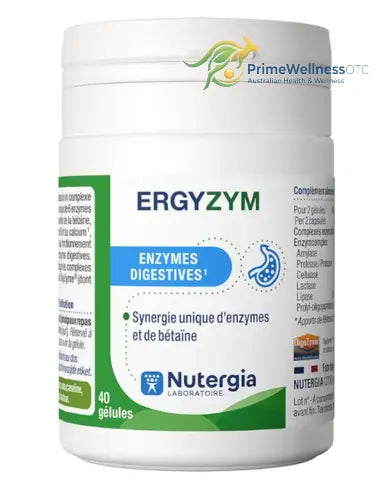 NUTERGIA Ergyzym : digestive enzymes - 40 capsules Nutergia buy australia supplements